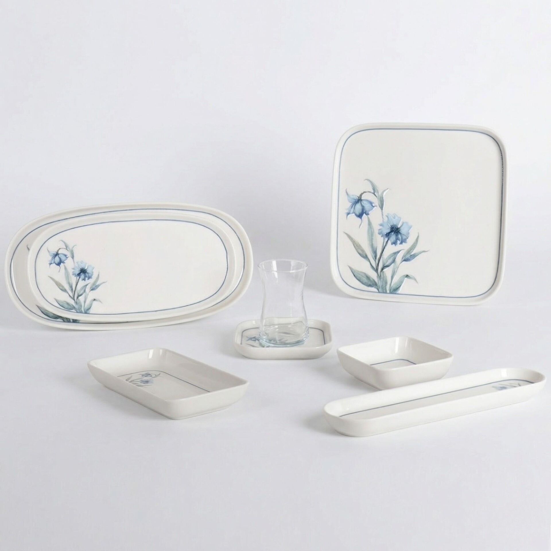 İpek Züccaciye VRN29 KHT Aden Porselen Verona Kare 29 Parça Kahvaltı Takımı Dijital Aden