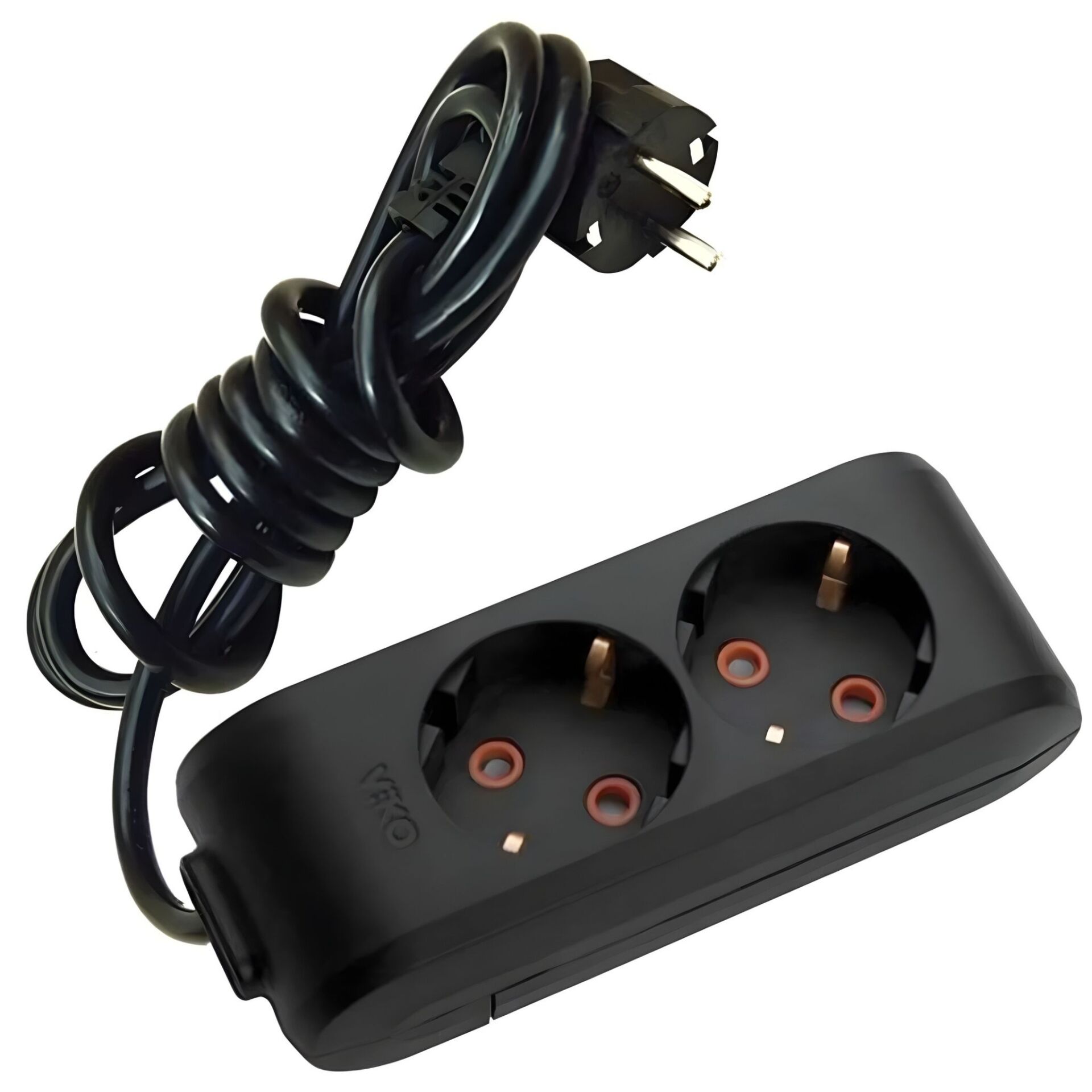 Viko Uzatma Siyah Viko Multi-let 2'li 2 Metre Topraklı Çocuk Korumalı Grup Priz