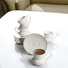 Kosova 17605 – YKN‑05 N.BONE White Gold 6’lı Fincan Takımı