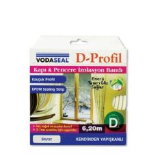 Vodaseal Kapı Pencere İzolasyon Bandı-D Profil Beyaz