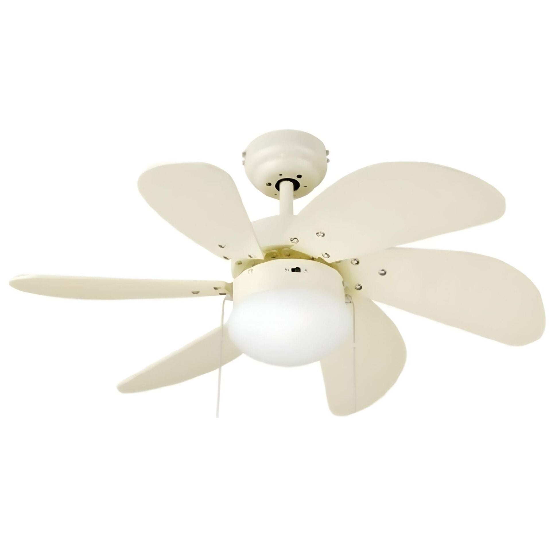 Vanti KCF281 60W Beyaz Ahşap 6 Kanatlı Avizeli Tavan Vantilatörü