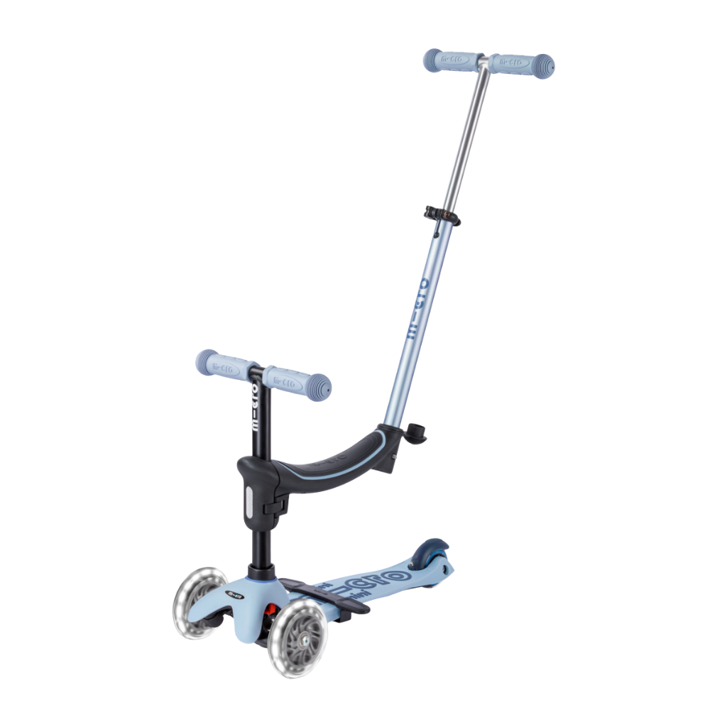 Micro Mini 6 in 1 Deluxe Rock and Go LED Scooter Ocean Slate