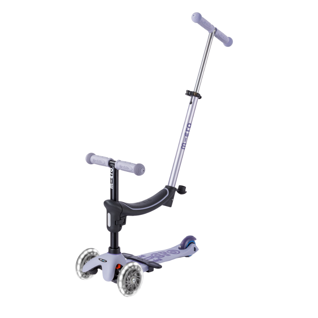 Micro Mini 6 in 1 Deluxe Rock and Go LED Scooter Lavender Mist
