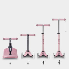 Micro Mini 6 in 1 Deluxe Rock and Go LED Scooter Dusty Rose