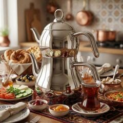Maxi Lines Şahmeran 3 No Metal Kulplu Çaydanlık