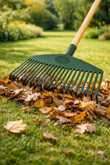 Raco Expert Ahşap Saplı Plastik Çim ve Yaprak Toplama Tırmığı 45 cm 53747