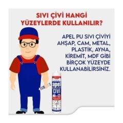 Apel MK 300 PU Express Sıvı Çivi 390 g
