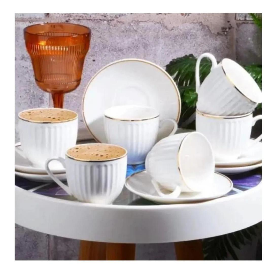 BYZ 040 NeW Bone 200 CC 6'lı Nescafe Fincanı Set