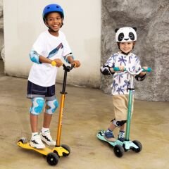 Micro Maxi Deluxe Pro LED 3 Tekerli Işıklı Çocuk Scooter Vibrant Blue