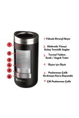 Les Artistes Paris Isı Yalıtımlı Çelik Termos Mug 350ML Split Black