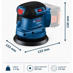 Bosch Gex 185-lı Eksantrik Zımpara Makinesi Solo