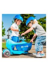 Micro Mini2go Deluxe Plus 3 Tekerlekli Scooter Blue Mavi