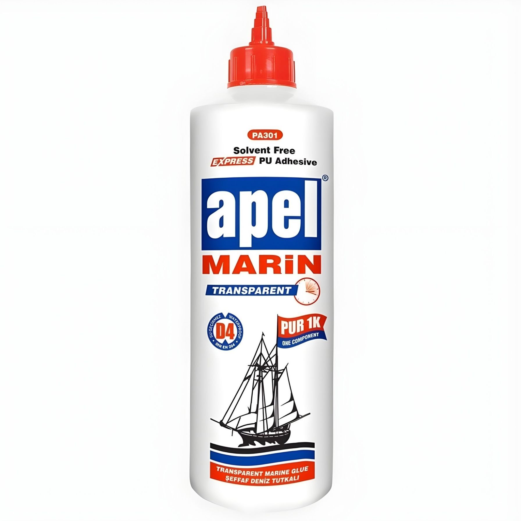 APEL Marin Şeffaf Poliüretan Gemi Deniz Tutkalı 600 gr