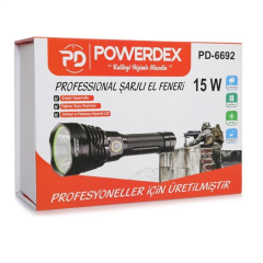 Powerdex PD-6692 15W Fener Profesyonel Şarjlı El Feneri