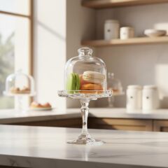 Paşabahçe Patisserie Ayaklı Kapaklı Servis Tabağı