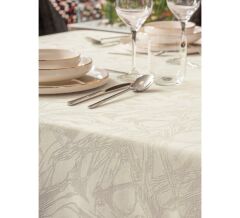 Jakarlı Dertsiz Masa Örtüsü Lavinia Krem 155x220
