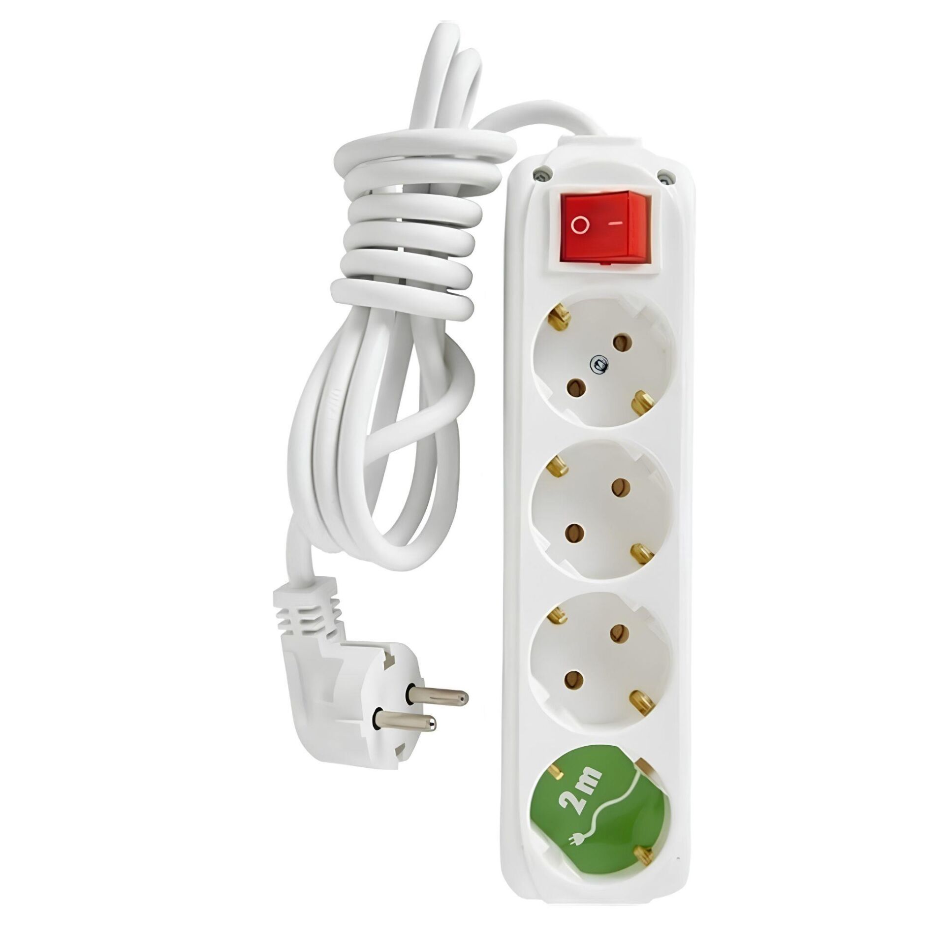 Almera 4'lü Grup Priz 2 Metre Anahtarlı