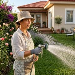 Bahçem Sulama Tabancası Krom Basınç Ayarlı 8 Fonksiyonlu