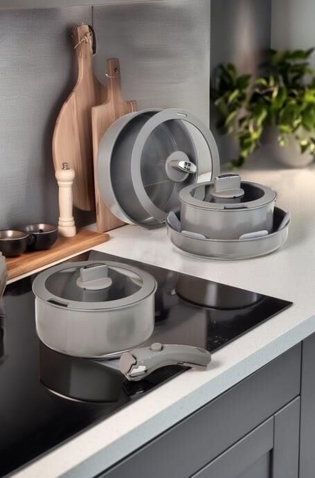 Belariva Easy Cook Antrasit 8 Parça Tencere Seti