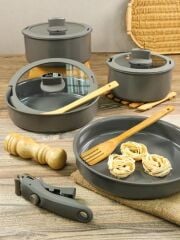 Belariva Easy Cook Antrasit 8 Parça Tencere Seti