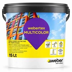 Weber Tex Multicolor Beyaz Çift Kat Dış Cephe Boyası 75 m2 15 Litre