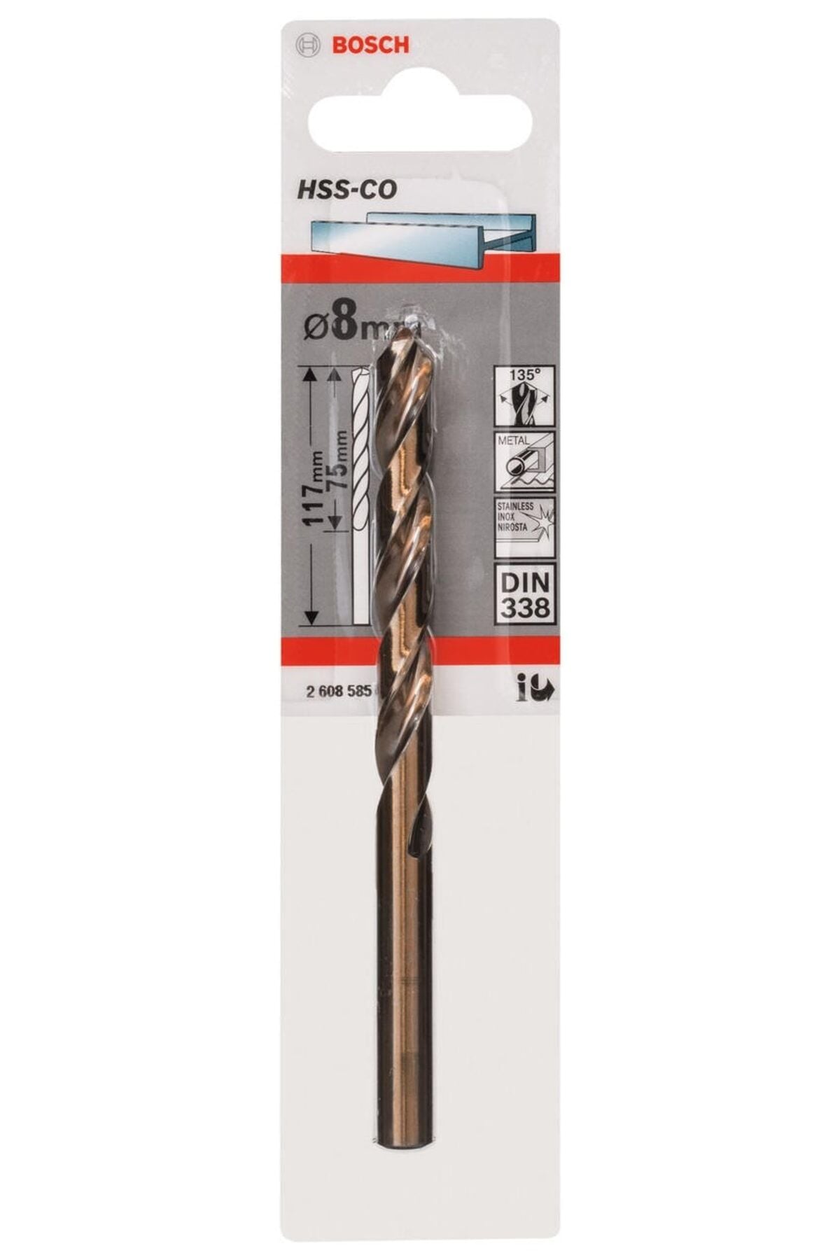 Bosch Hss-co 8x117 Mm Metal Delme Matkap Ucu - 2608585860