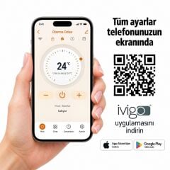 İvigo EPK 2500 Watt Profesyonel Wi-Fi Konvektör Isıtıcı ( Askı Aparatı Dahil )