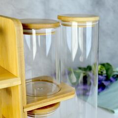 Pacı Alısa Yuvarlak 6'lı Standlı Baharatlık Seti