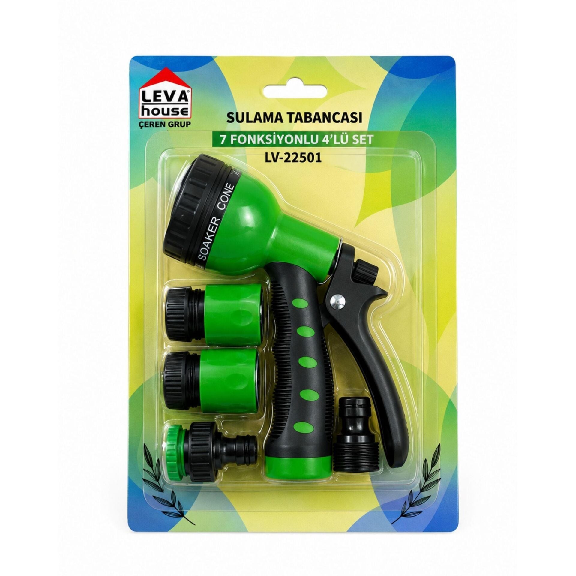 Leva LV-22 7 Fonksiyonlu Sulama Tabancası 4'lü Set