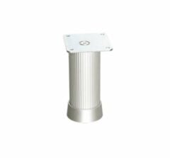 10 cm 40'lık  Alüminyum Yuvarlak Çizgili Ayak M.Krom