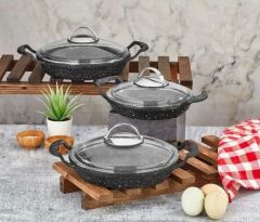 Iron Döküm Granit Sahan Set