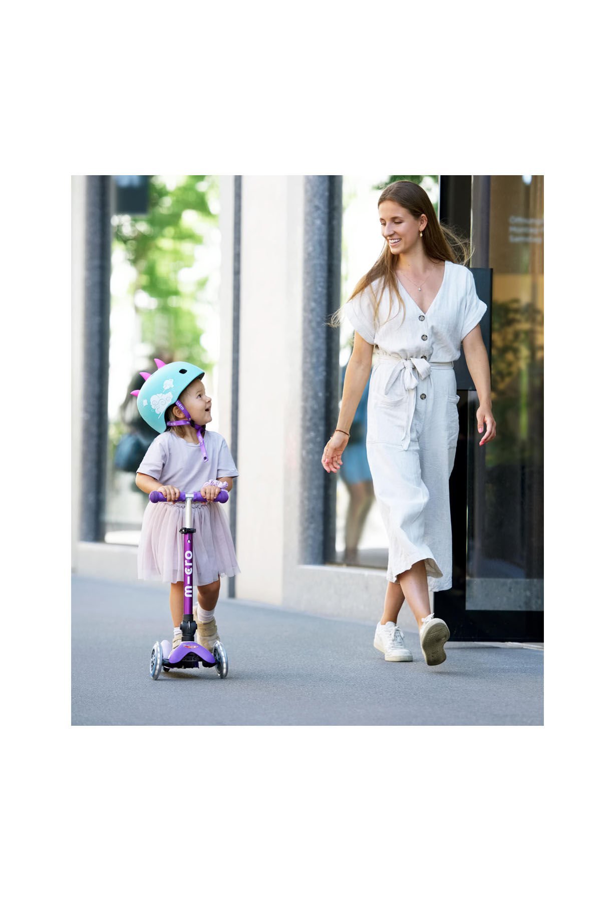 Micro Mini Deluxe Foldable 3 Tekerlekli Scooter  Led Mor Mor - 2-5 Yaş