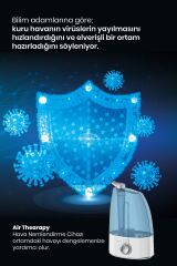 GOLDMASTER Air Therapy Ultrasonik Sessiz 3,7 L Su Tankı 12 Saat Kesintisiz Buhar Veren Hava Nemlendirme Cihazı