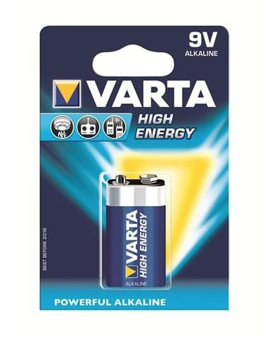 VARTA High Energy Alkalin 9V Pil-E