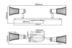 Vito Lily Chrome 2'li Led Spot