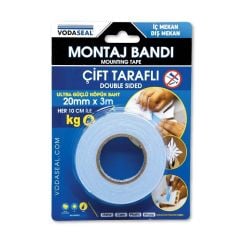 Vodaseal Çift Taraflı Köpük Montaj Bant 20mm X3 mt
