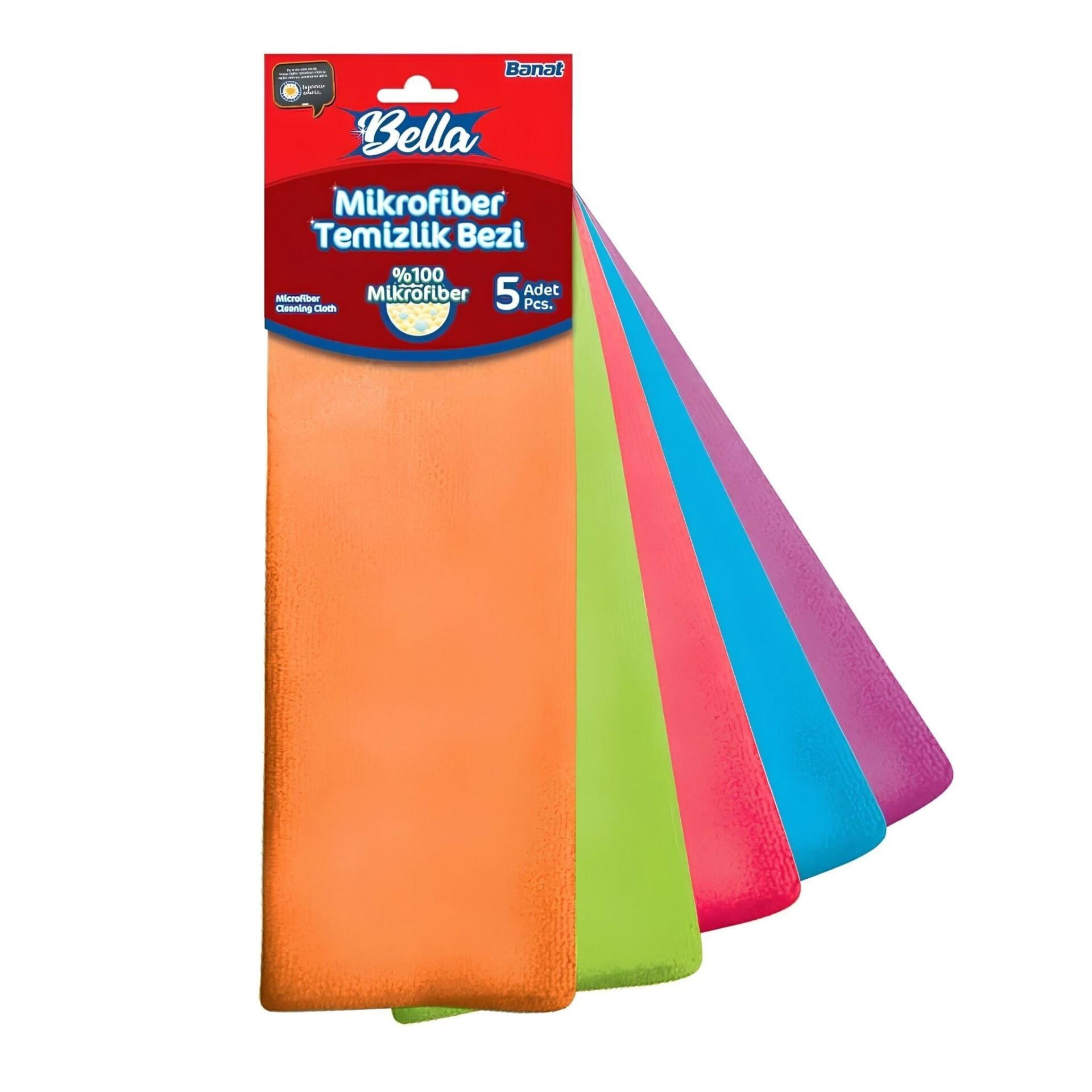 Banat Comfort 5'li Mikrofiber Temizlik Bezi | Çok Amaçlı
