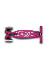 Micro Maxi Scooter Deluxe Foldable 3 Tekerlekli Scooter LED Berry Red
