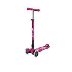 Micro Maxi Scooter Deluxe Foldable 3 Tekerlekli Scooter LED Berry Red