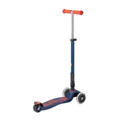 Micro Maxi Scooter Deluxe Foldable 3 Tekerlekli Scooter LED Navy