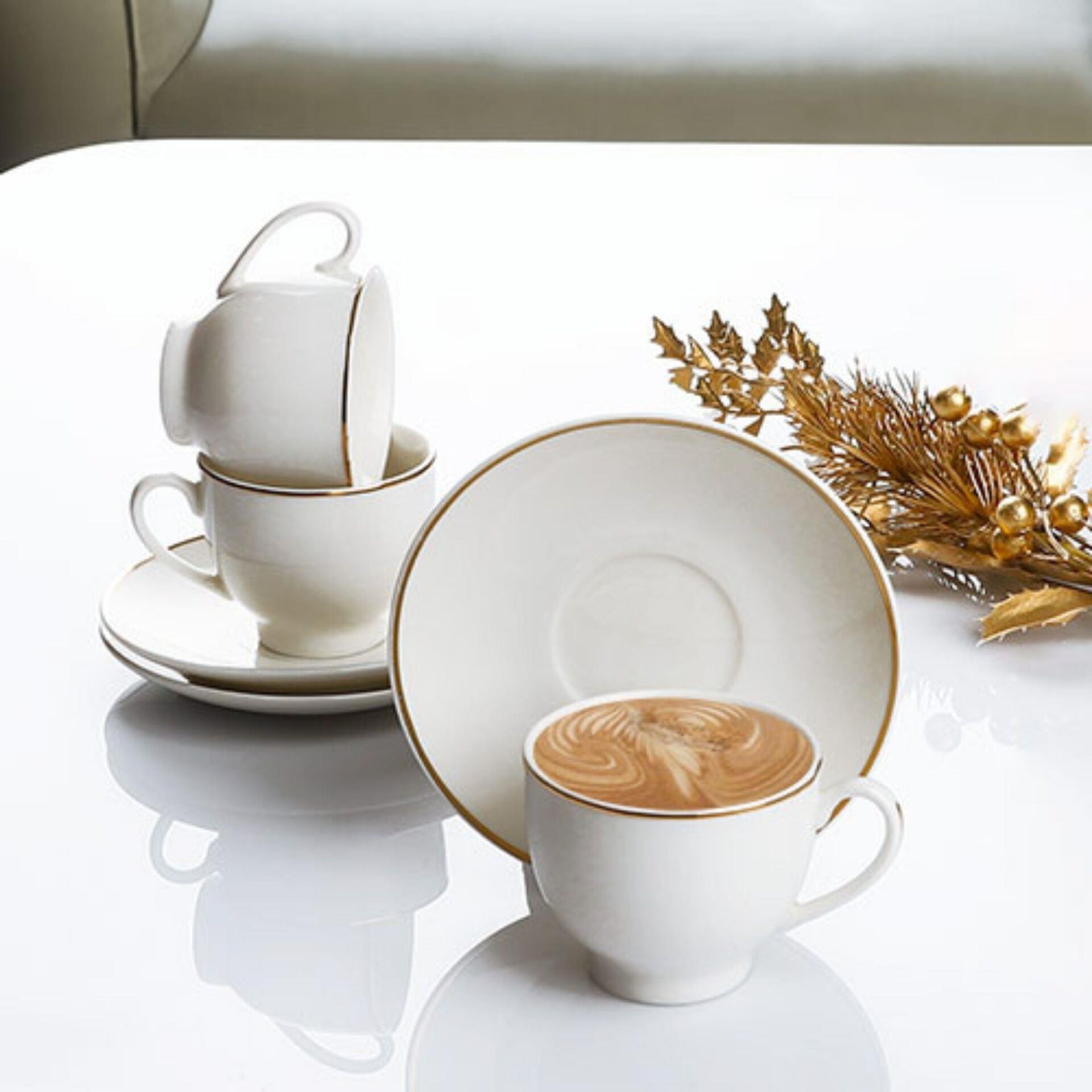 Kosova BYZ-039 New Bone 200 CC 6’lı Nescafe Fincan Seti
