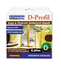 Kapı Pencere Bandı-D Profil Kahverengi
