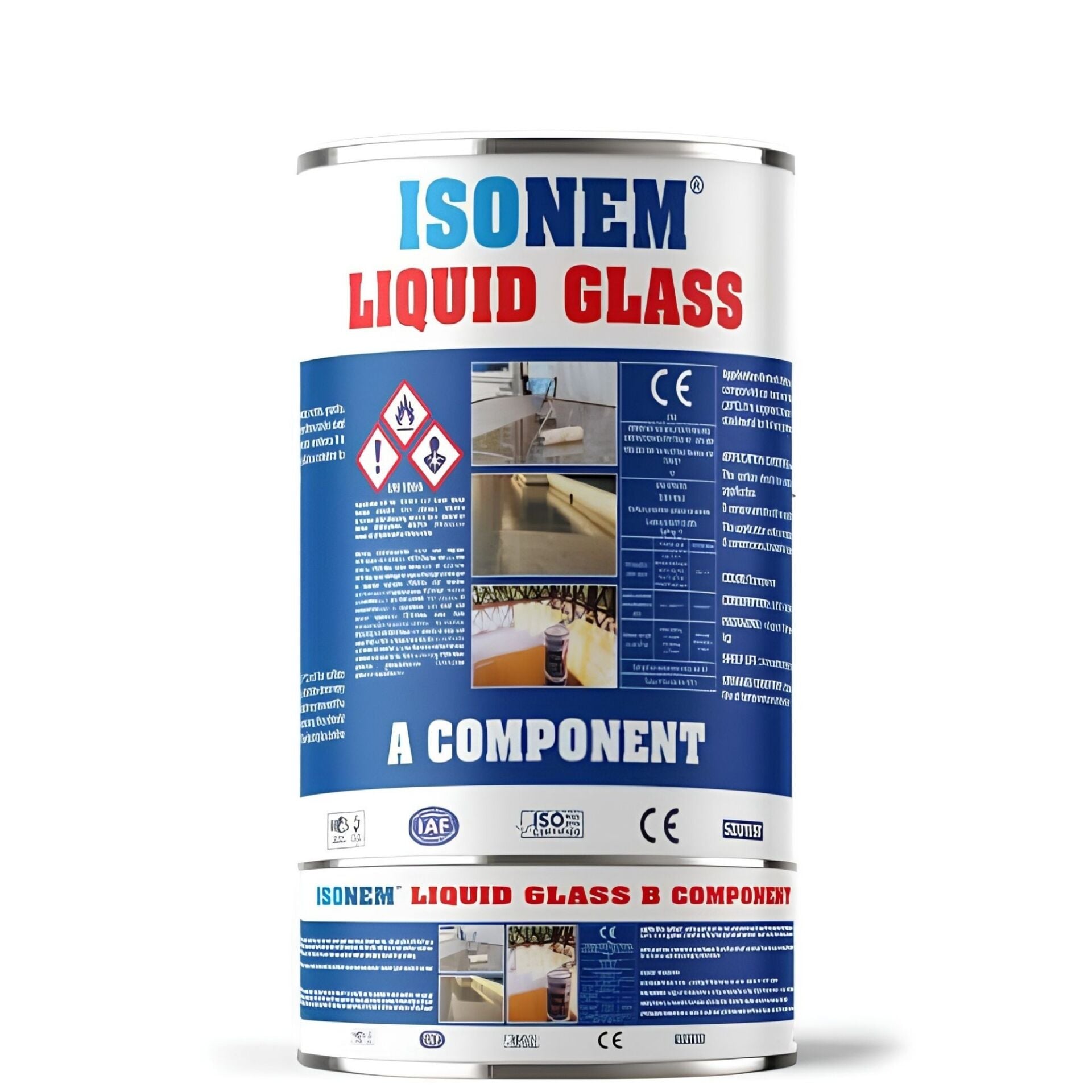 ISONEM Liquid Glass A+B Şeffaf 2 KG | Epoksi Kaplama