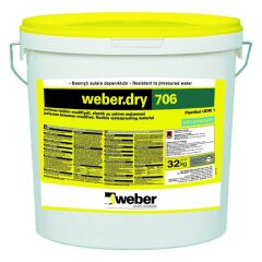 Weber DRY 706 Likit Mebran Çift Komponentli Siyah 32 Kg