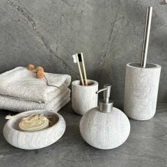 Bella Vita Mermer Banyo Seti 4 Parça