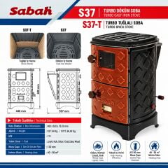 Sabah S37 Turbo Döküm Soba – Güçlü ve Dayanıklı Isıtma Çözümü