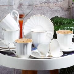 Kosova BYZ-038 New Bone 200 CC 6'lı Nescafe Fincan Seti