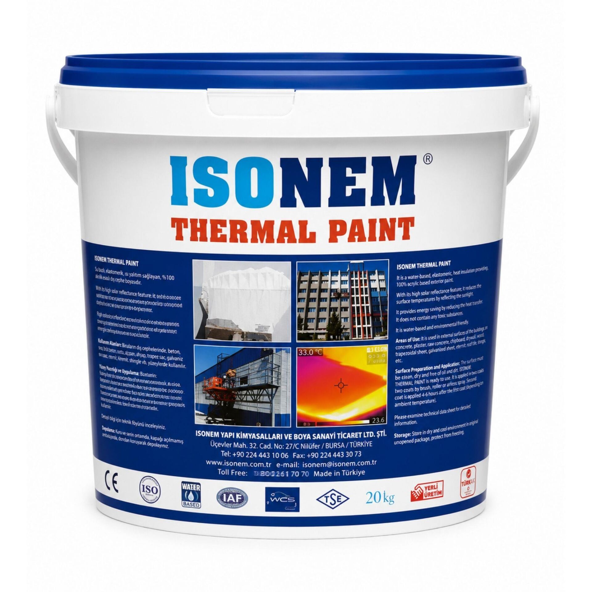 ISONEM Thermal Paint 18 LT Beyaz
