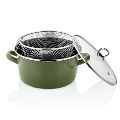 Paci 22 cm Zeytin Yeşil Kızartma Tenceresi 4,5 L