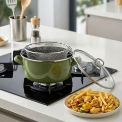 Paci 22 cm Zeytin Yeşil Kızartma Tenceresi 4,5 L